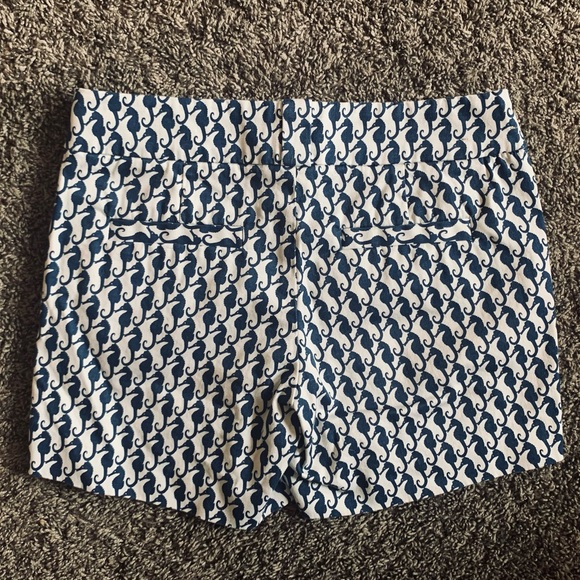 J Crew Seahorse Pattern Shorts sz 0 - Picture 2 of 11
